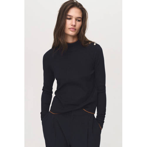 Mango gebreide trui marineblauw afbeelding