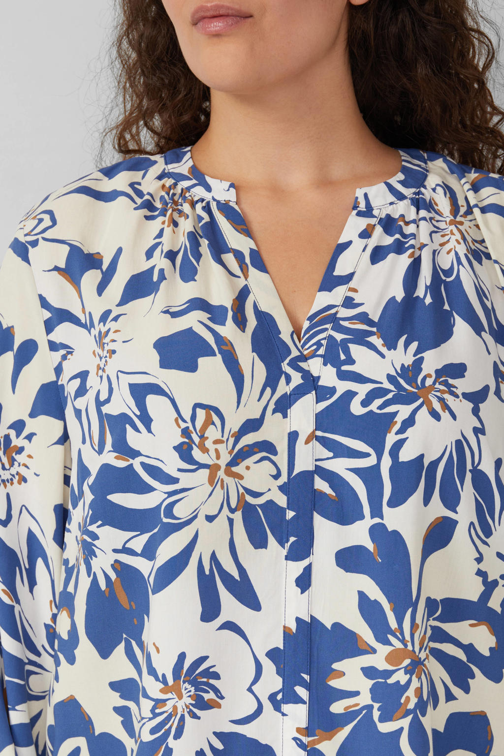 s.Oliver top met all over print blauw