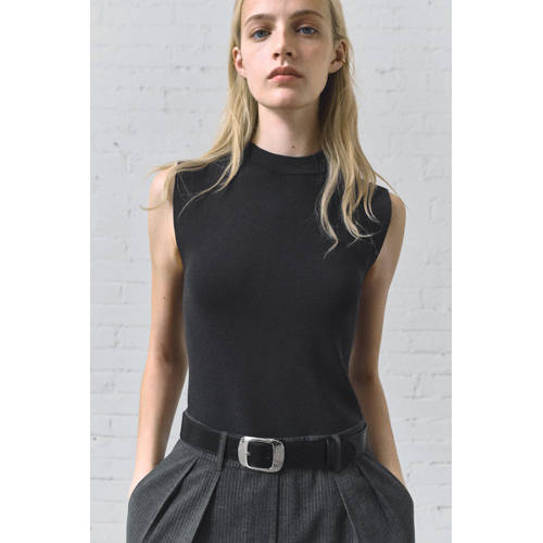 Mango jumpsuit met krijtstreep grijs afbeelding