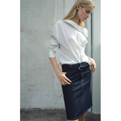 Mango denim spijkerrok dark blue denim afbeelding