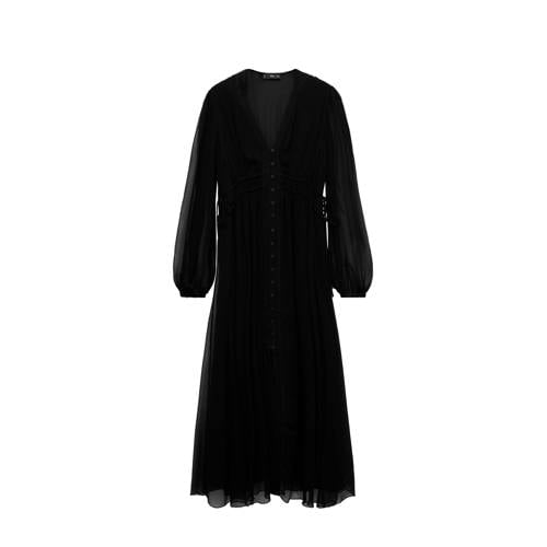 Mango midi jurk zwart afbeelding