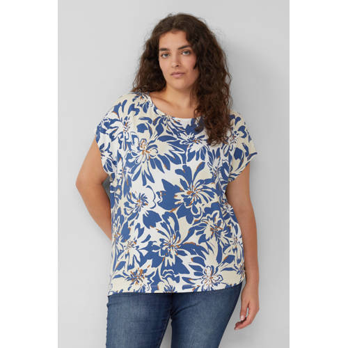 s.Oliver Curve top ecru/ blauw afbeelding