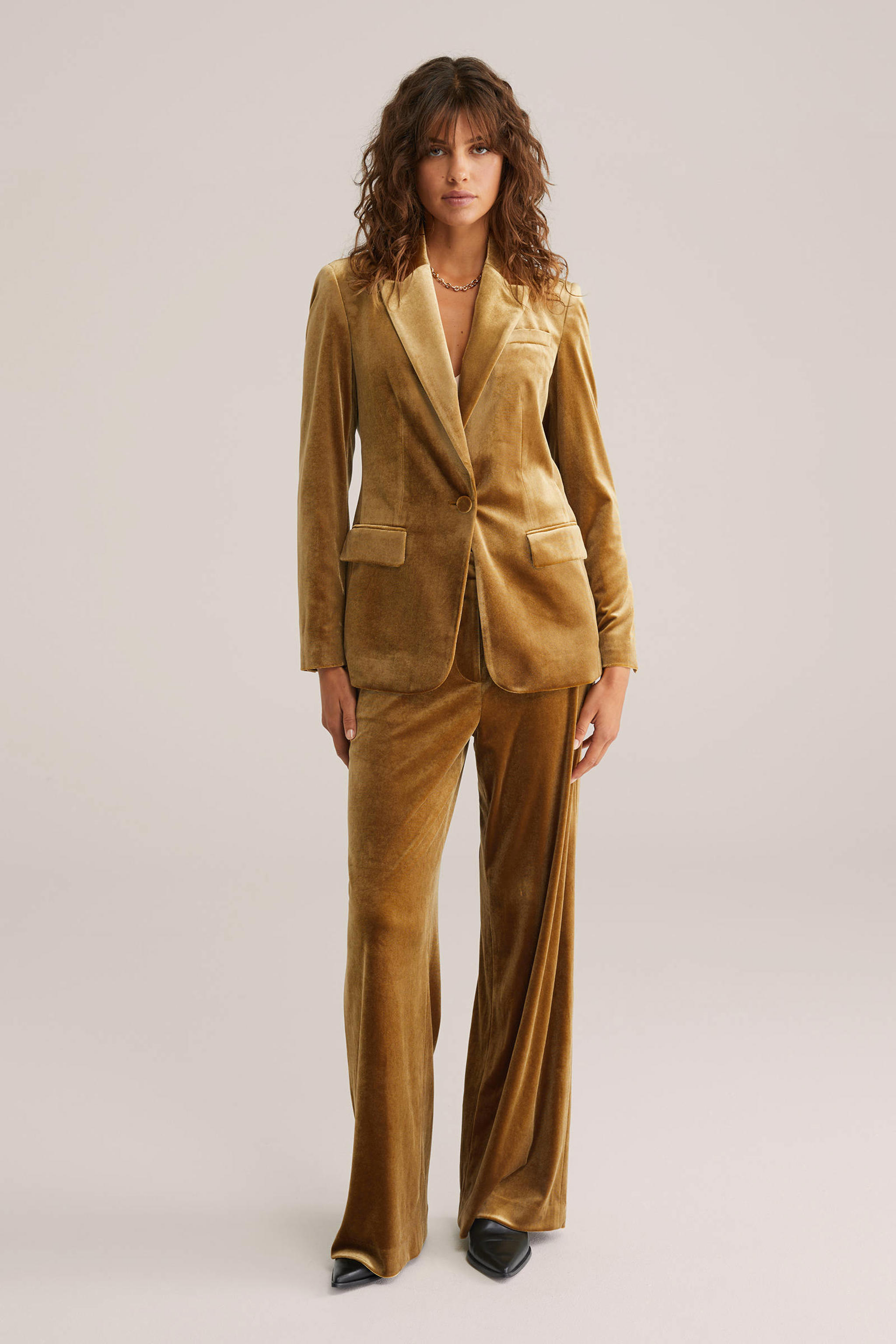 Dames Blazer Fluweel Fluweel Pak Jas Massief Casual Blazer Jas Open Vooraan Revers Cardigan