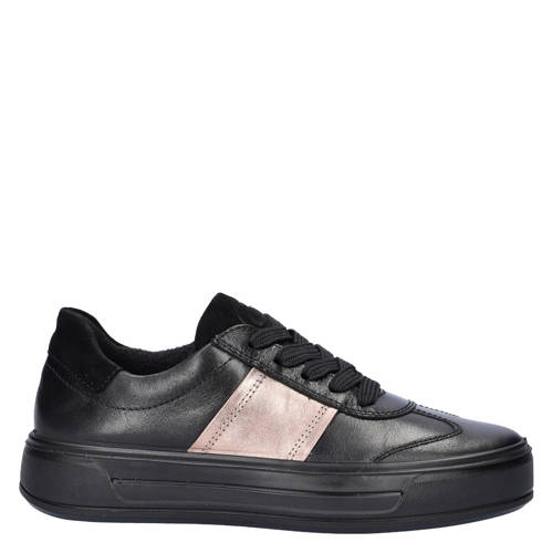 Ara Canberra 3.0 comfort leren sneakers zwart/rosé afbeelding