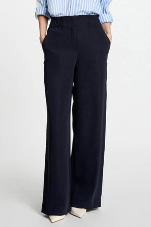 wide leg high waist pantalon  maririneblauw