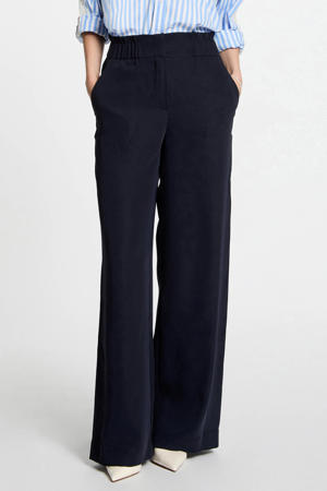 wide leg high waist pantalon  maririneblauw