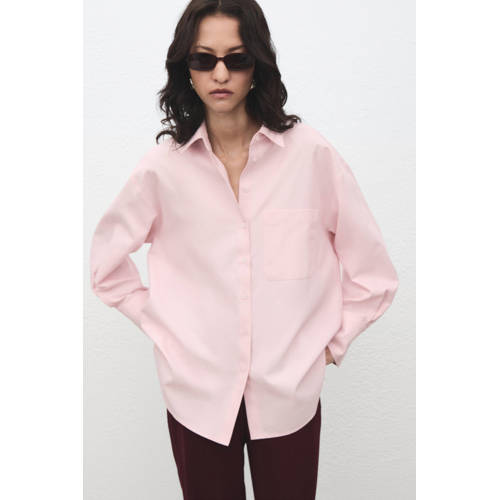 Mango blouse lichtroze afbeelding