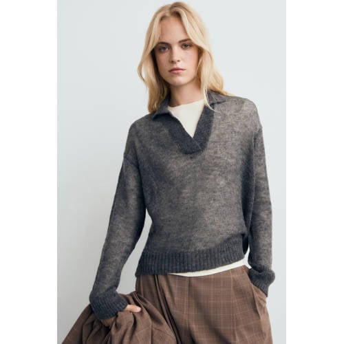 Mango pullover grijs afbeelding