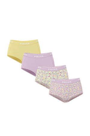 short PCLOGO (set van 4) roze/geel