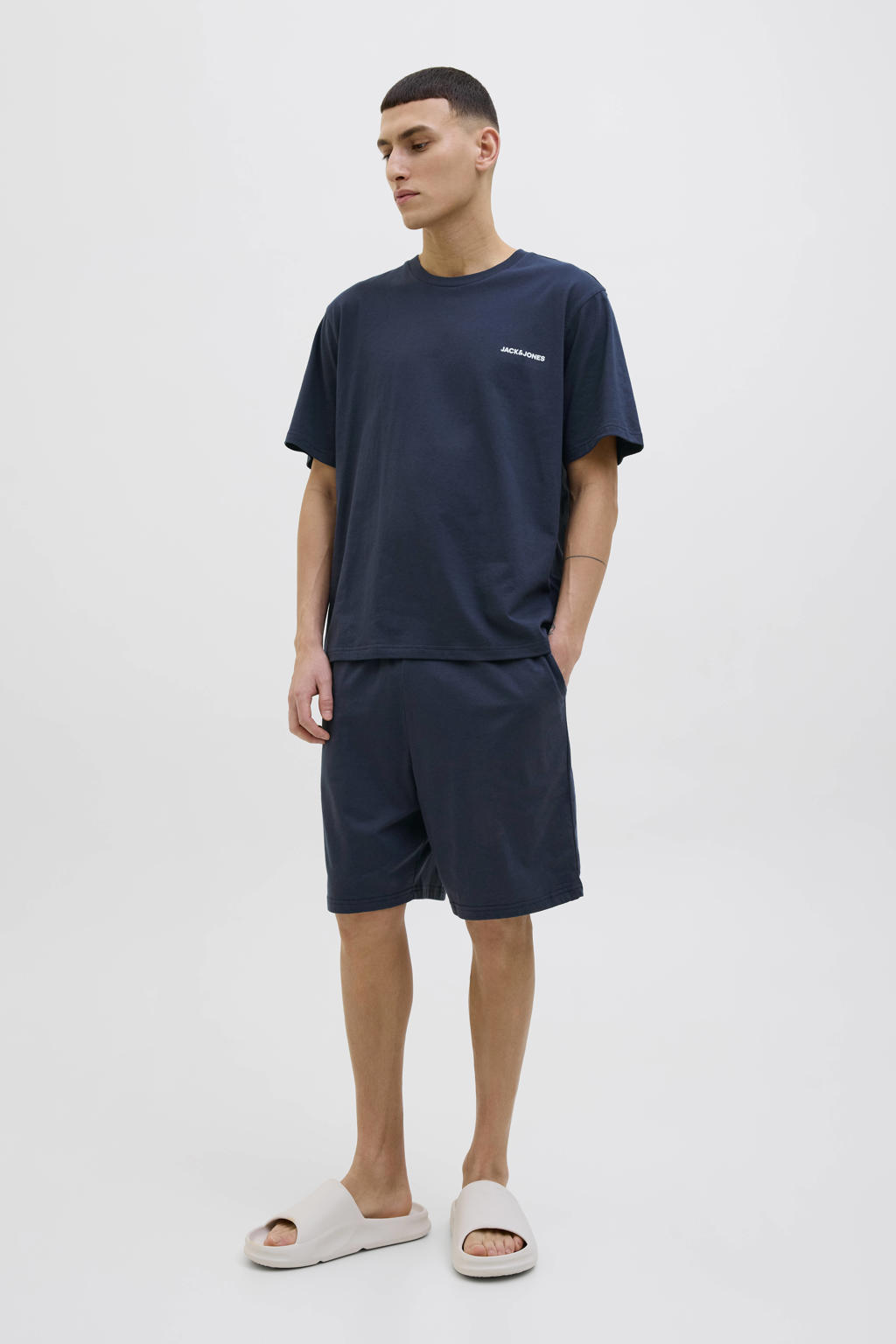 JACK & JONES shortama JACEVEREST donkerblauw