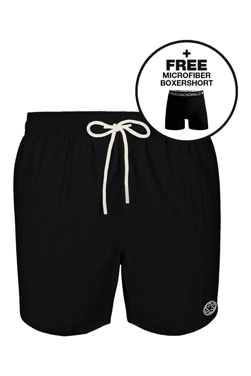 Muchachomalo zwemshort + gratis boxershort zwart
