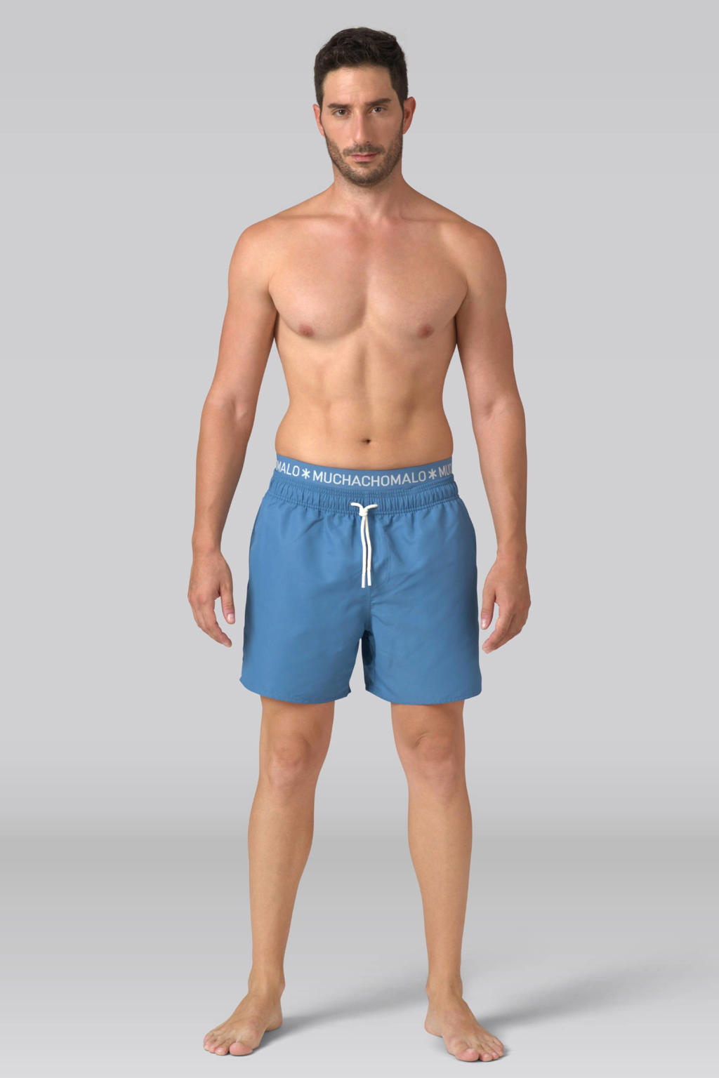 Muchachomalo zwemshort + gratis boxershort grijsblauw