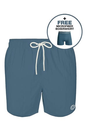 zwemshort + gratis boxershort grijsblauw