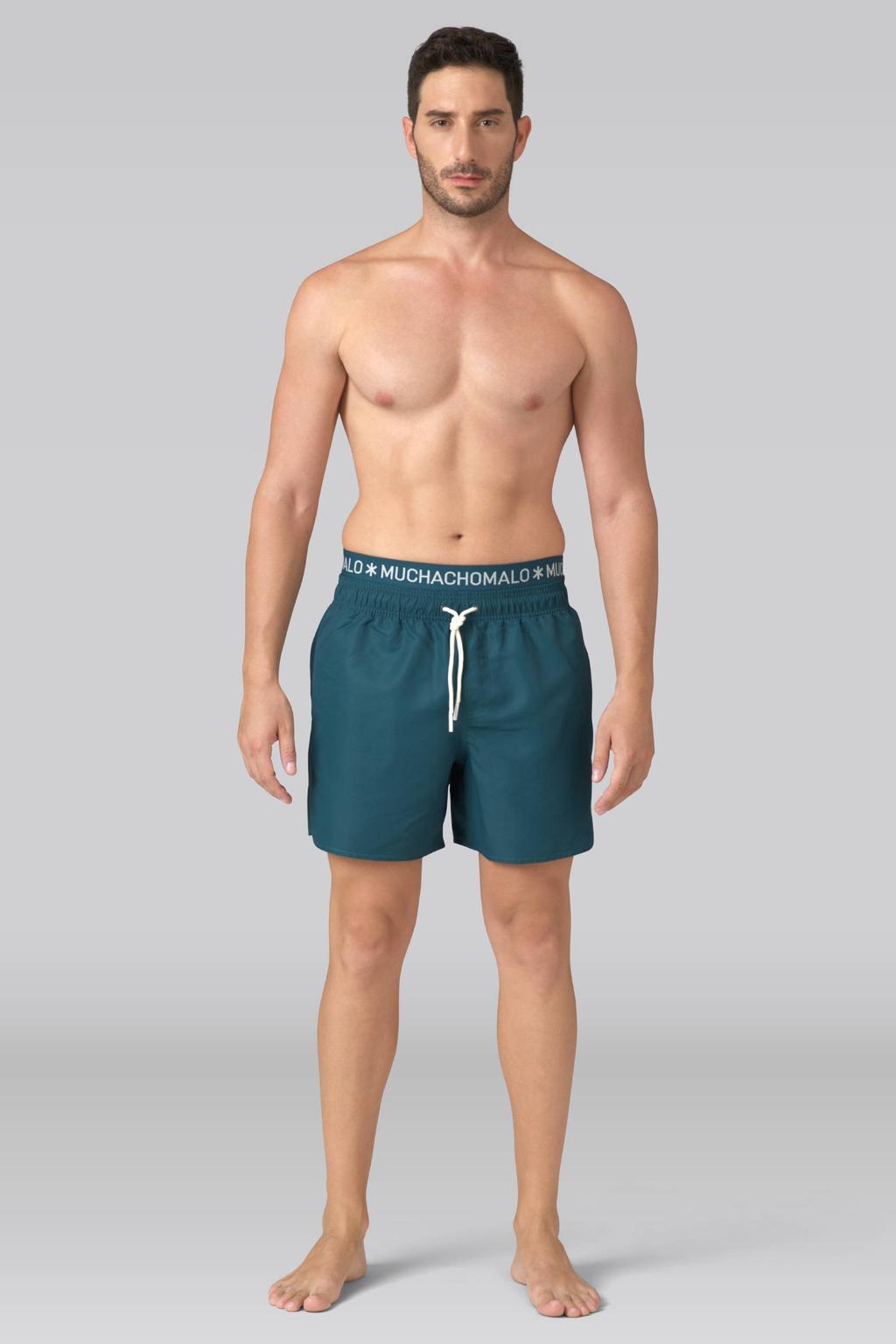 Muchachomalo zwemshort + gratis boxershort donkergroen