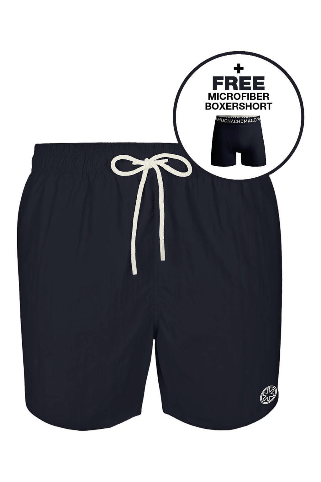 Muchachomalo zwemshort + gratis boxershort donkerblauw