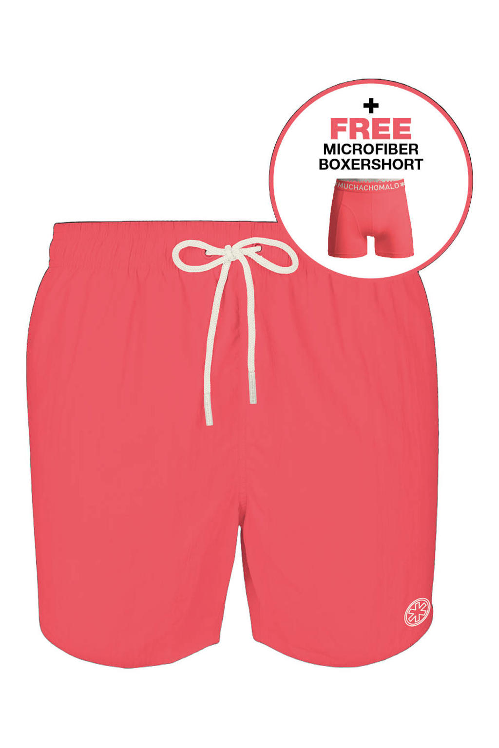 Muchachomalo zwemshort + gratis boxershort neon roze