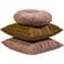 WOOOD WOOOD Feis Kussens - Velvet stof - Roze/Naturel - Set Van 3