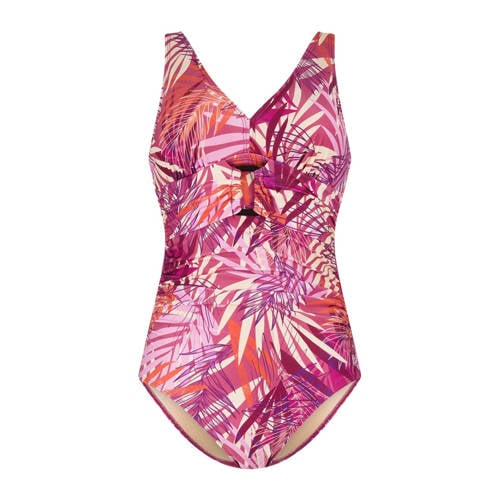 ten Cate Swim Tweka badpak roze/oranje/ecru afbeelding
