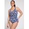 ten Cate Swim Tweka badpak blauw/ecru/turquoise