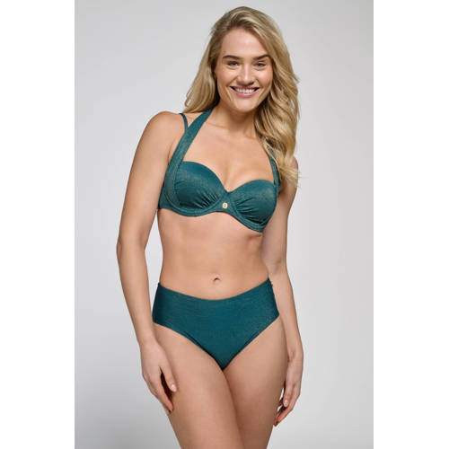 ten Cate Beach TC WOW voorgevormde beugel bikinitop met lurex donkergroen afbeelding