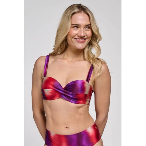 ten Cate Beach TC WOW voorgevormde beugel bikinitop paars/rood afbeelding