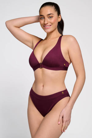 voorgevormde push-up bikinitop donkerrood