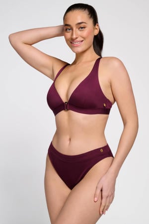 voorgevormde push-up bikinitop donkerrood