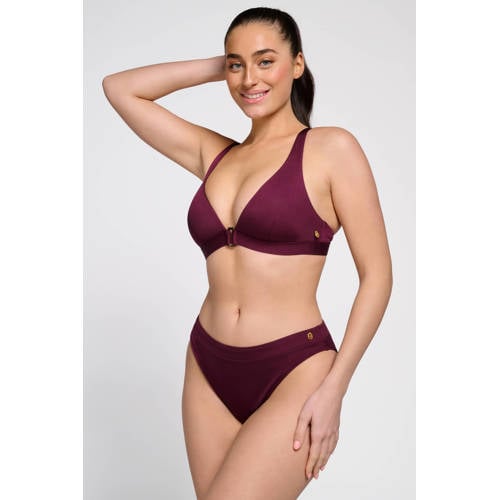 ten Cate Beach TC WOW voorgevormde push-up bikinitop donkerrood afbeelding