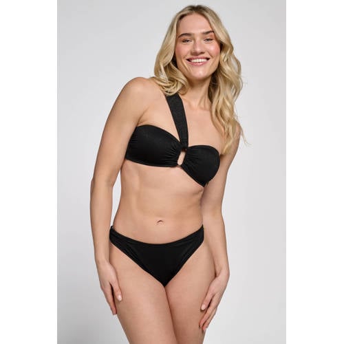 ten Cate Beach TC WOW voorgevormde strapless bandeau bikinitop zwart afbeelding