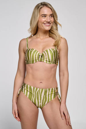 bikinislip groen/ecru
