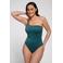 ten Cate Beach TC WOW one shoulder badpak met lurex donkergroen