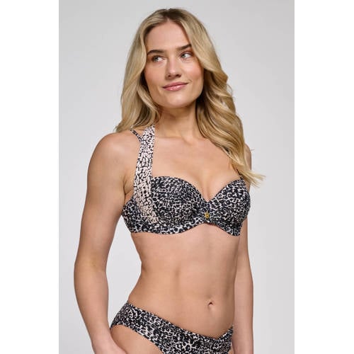 ten Cate Beach TC WOW voorgevormde beugel bikinitop zwart/ecru afbeelding