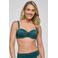 ten Cate Beach TC WOW voorgevormde strapless bandeau bikinitop met lurex donkergroen