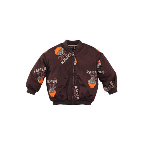 Z8 mini winterjas Camiel bruin/oranje afbeelding