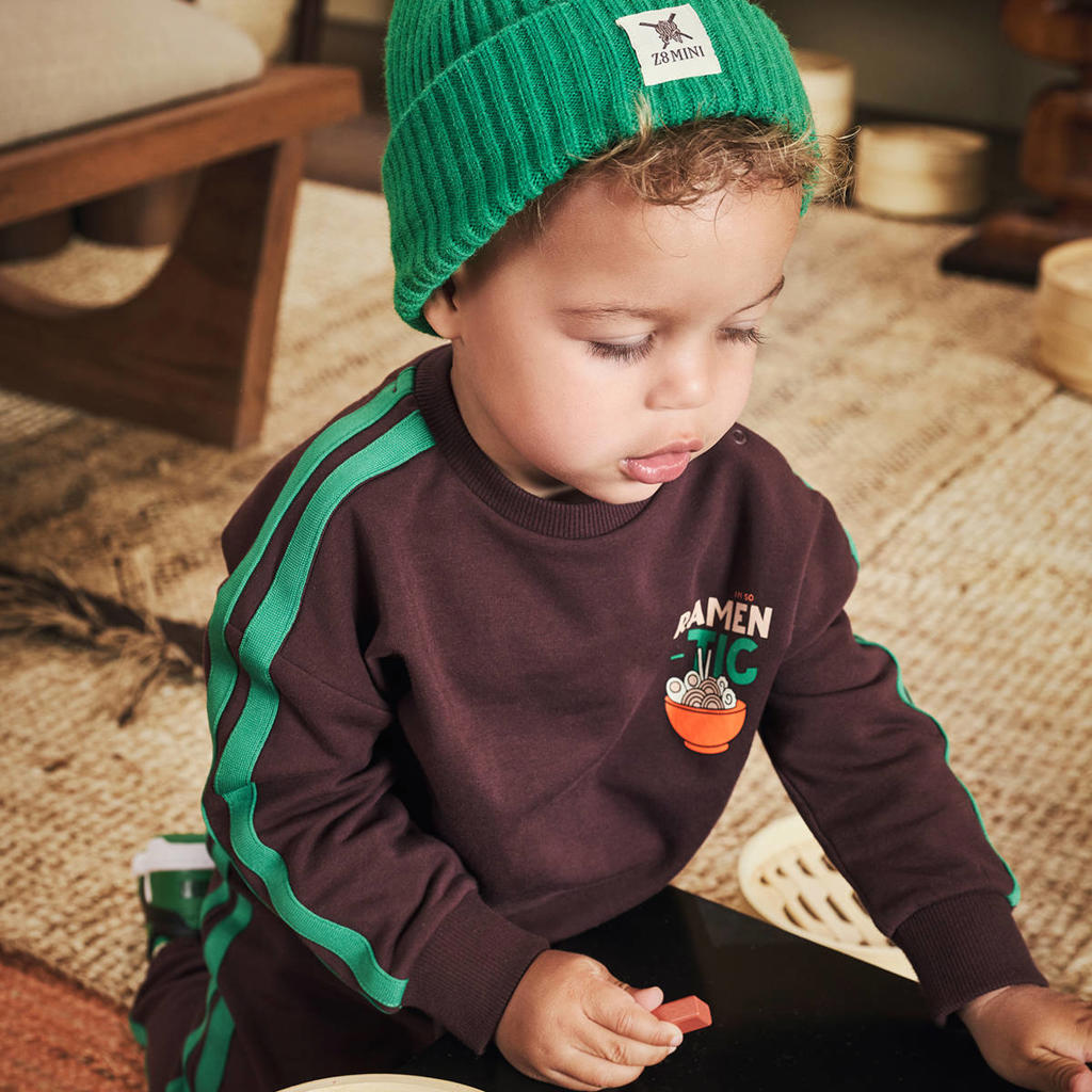 Z8 mini sweater Sieb bruin/groen