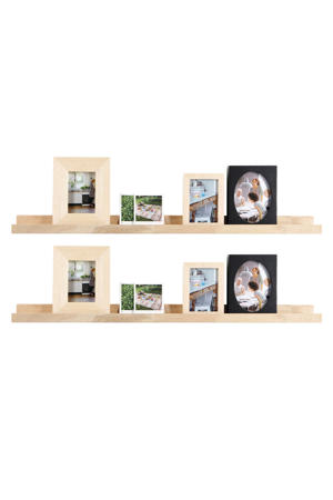 fotolijstplank blank eiken (set van 2) (6x100x10 cm)