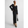 Ruby maxi jurk met textuur zwart