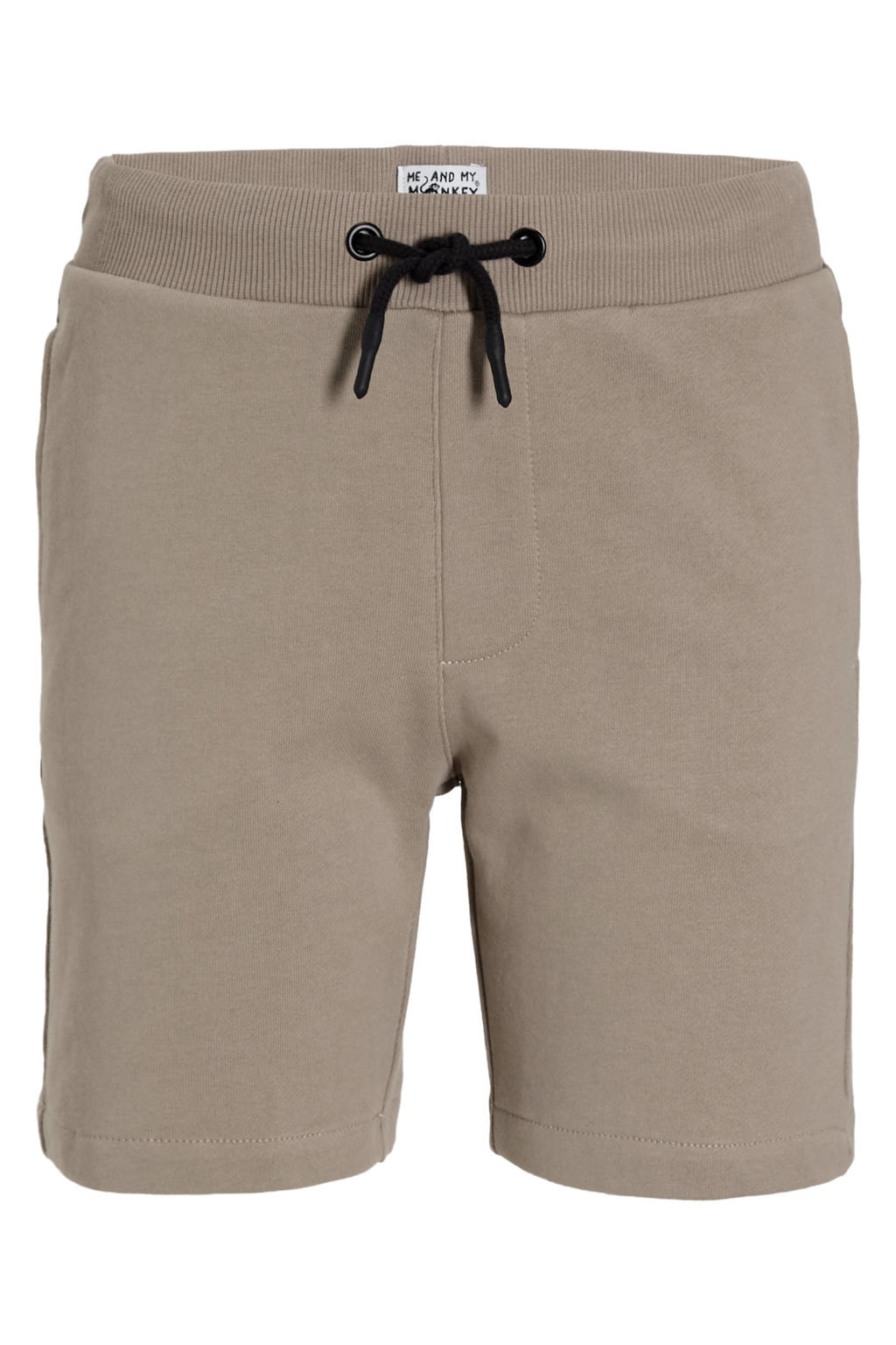 Zandkleurige jongens Me & My Monkey sweatshort met regular fit, regular waist en elastische tailleband met koord