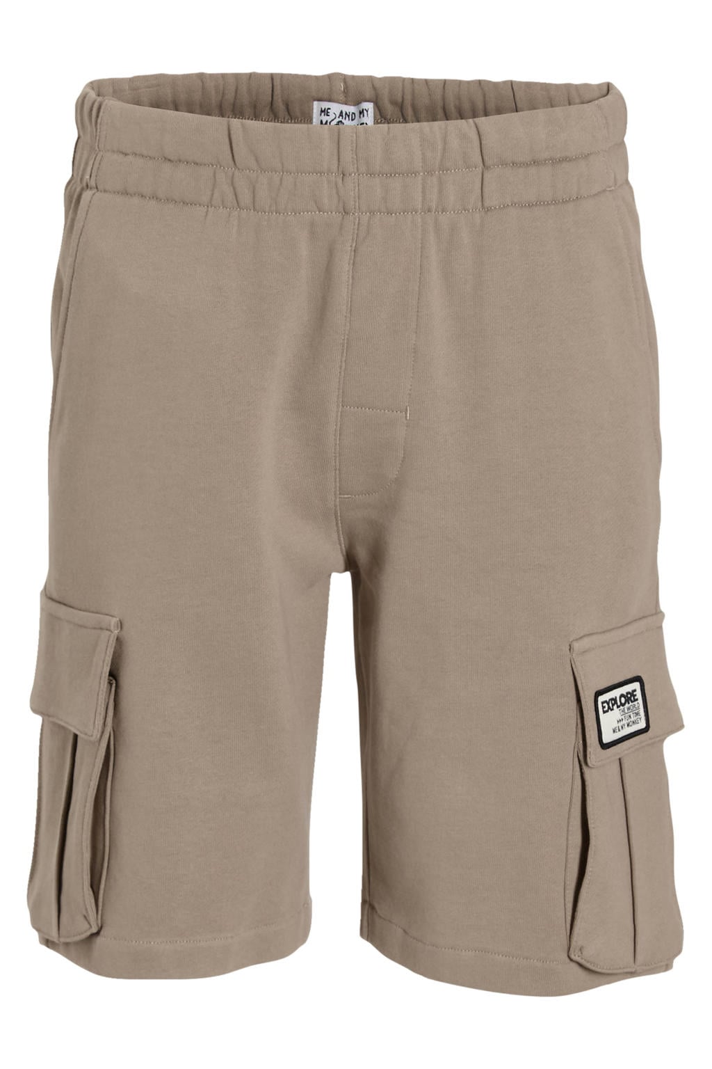 Zandkleurige jongens Me & My Monkey sweatshort van katoen met regular waist en elastische tailleband