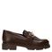 Manfield chunky leren loafers donkerbruin