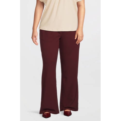 GREAT LOOKS wide leg broek bordeauxrood afbeelding