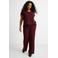 GREAT LOOKS wide leg broek bordeauxrood