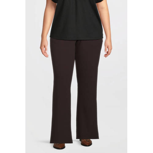 GREAT LOOKS wide leg broek bruin afbeelding