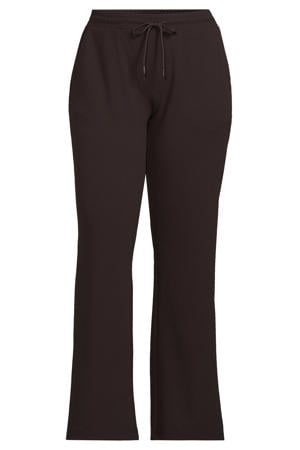 wide leg broek donkerbruin