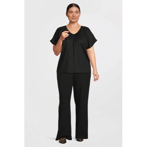 GREAT LOOKS wide leg broek zwart afbeelding