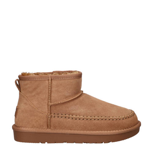 Nelson gevoerde suède enkelboots cognac afbeelding