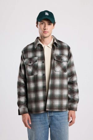 overshirt met wol groen