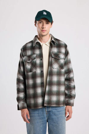 overshirt met wol groen