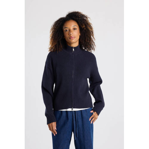 America Today gebreid vest donkerblauw afbeelding