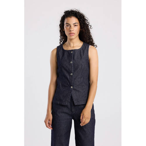 America Today denim gilet dark blue denim afbeelding